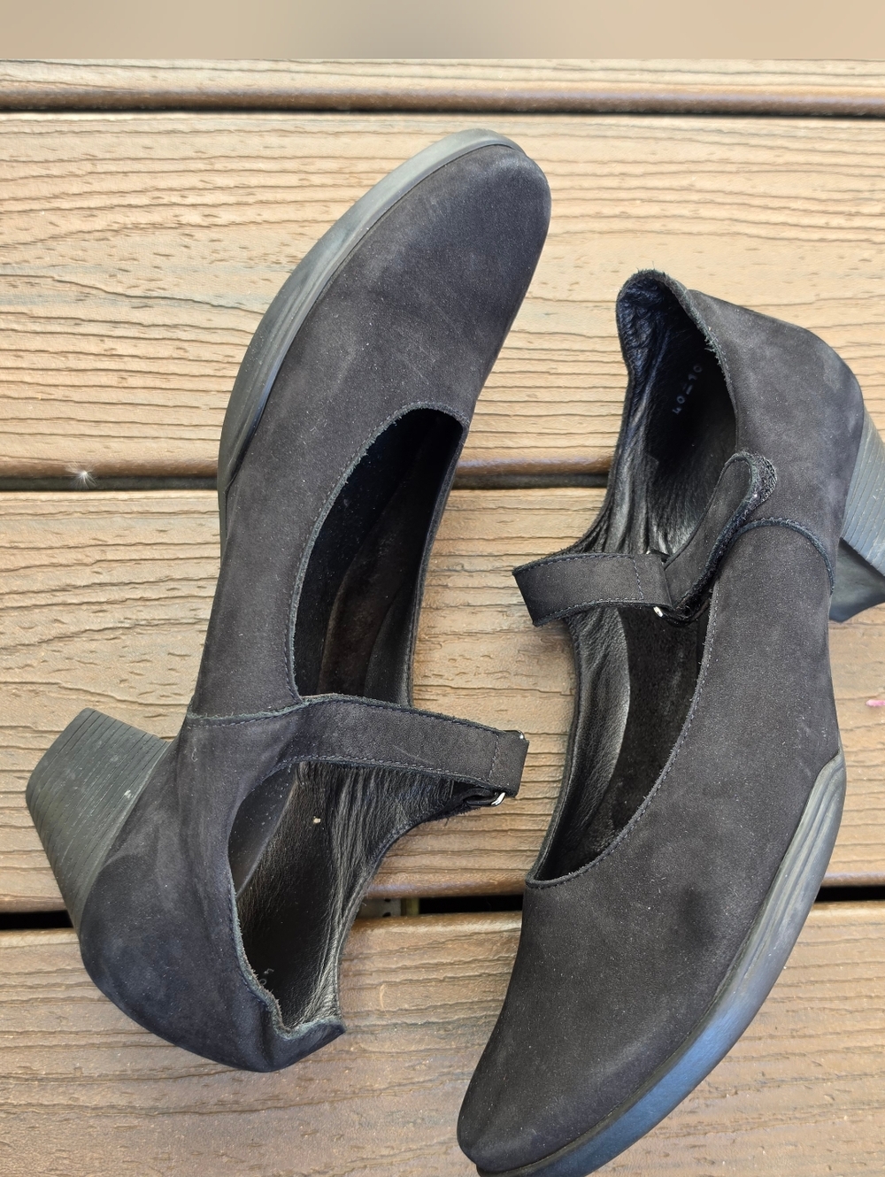 Arche Black Mary Jane - Paroha model in Noir Nubuck Size 40 Made In France - Picture 3 of 7